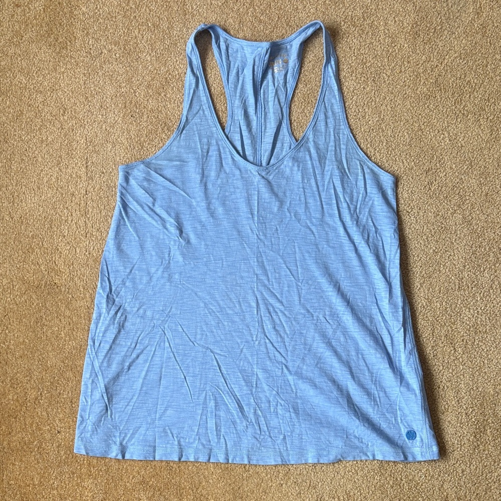 Lilly Pulitzer Sky Blue Racerback Tank Top Pima cotton medium v neck